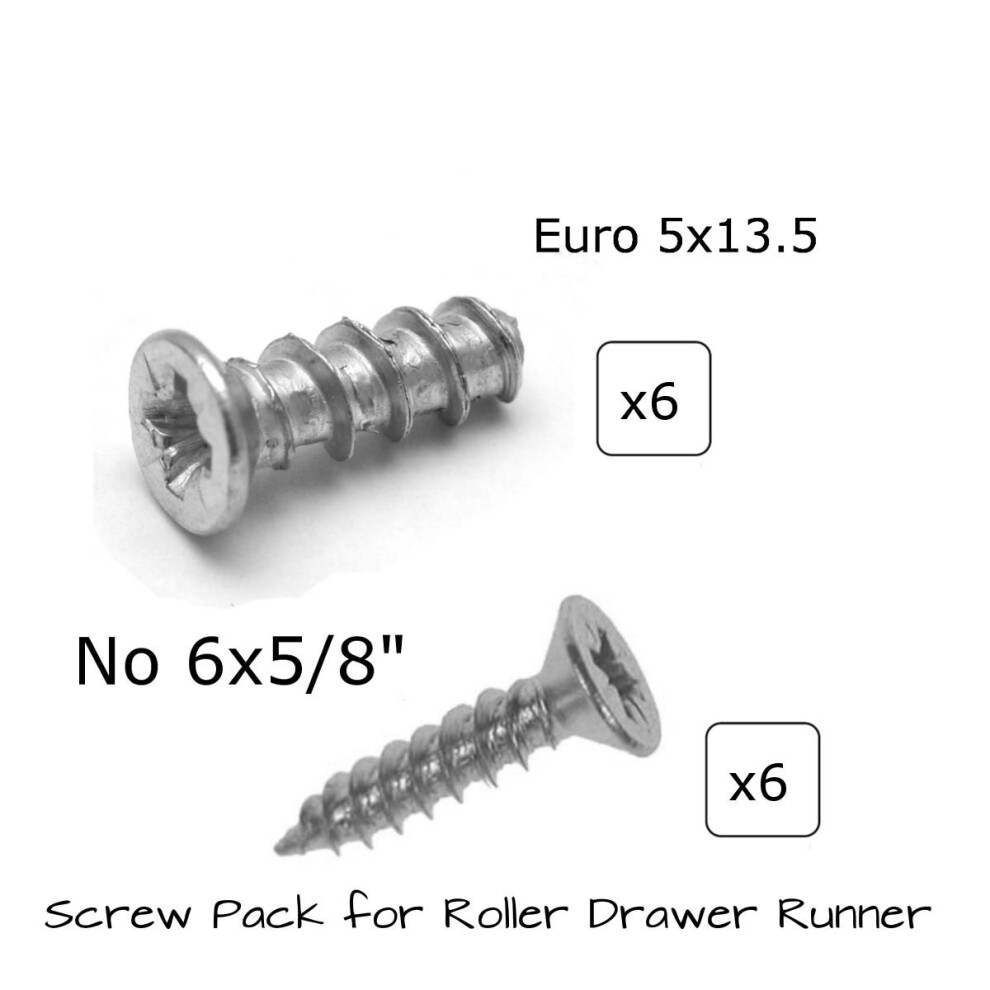 Fixing Screws Pack for Roller Drawer Runners