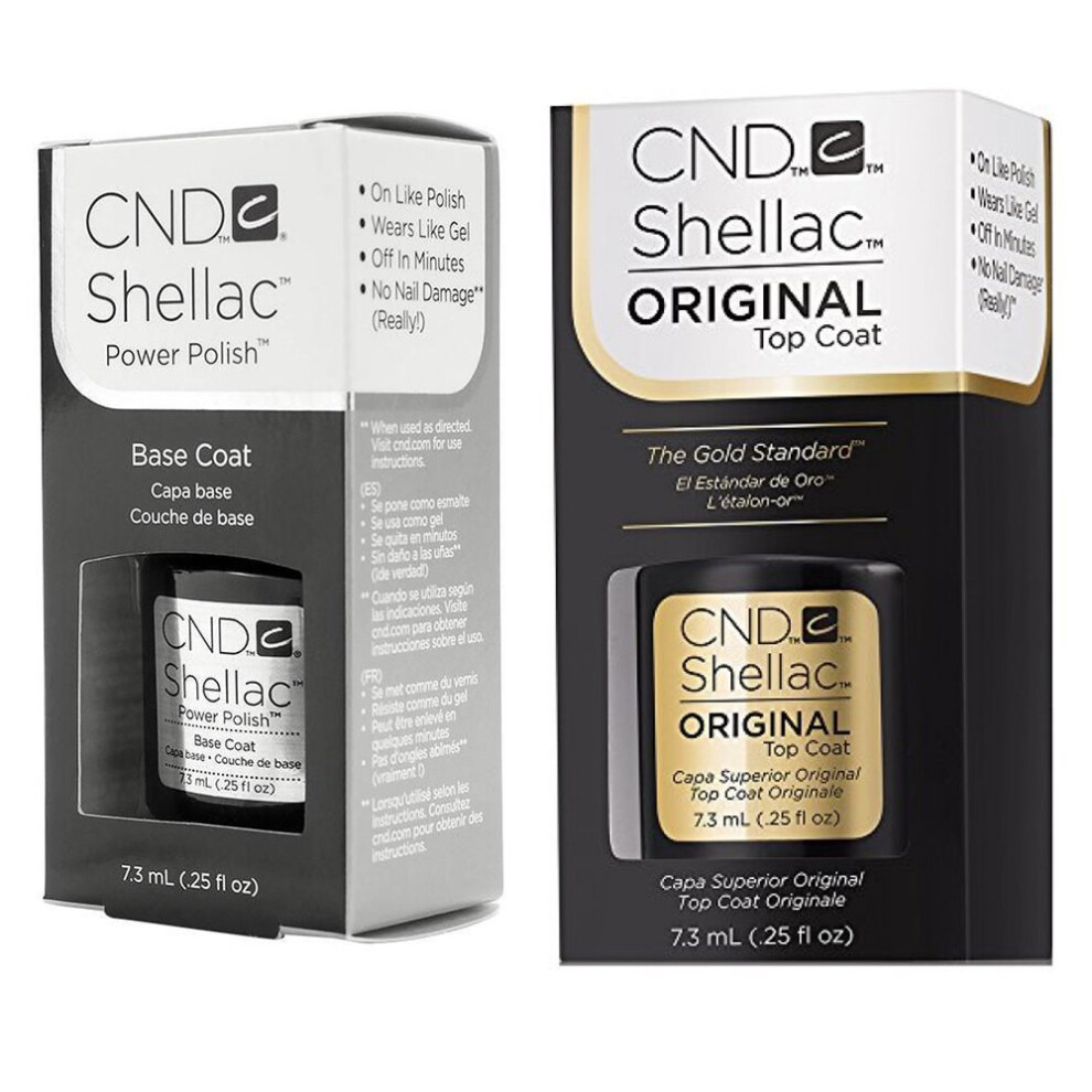 CND Shellac Power Polish Gel UV Base & Top Coat 7.3ml