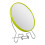 Premier Housewares Lime Green Metal Shaving Mirror With Double Magnification 2