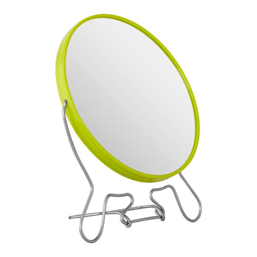 Premier Housewares Lime Green Metal Shaving Mirror With Double Magnification 1