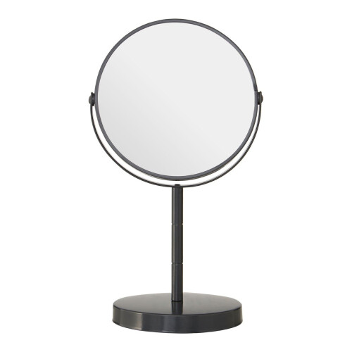 Premier Housewares Grey Metal Swivel Table Mirror, Free Standing