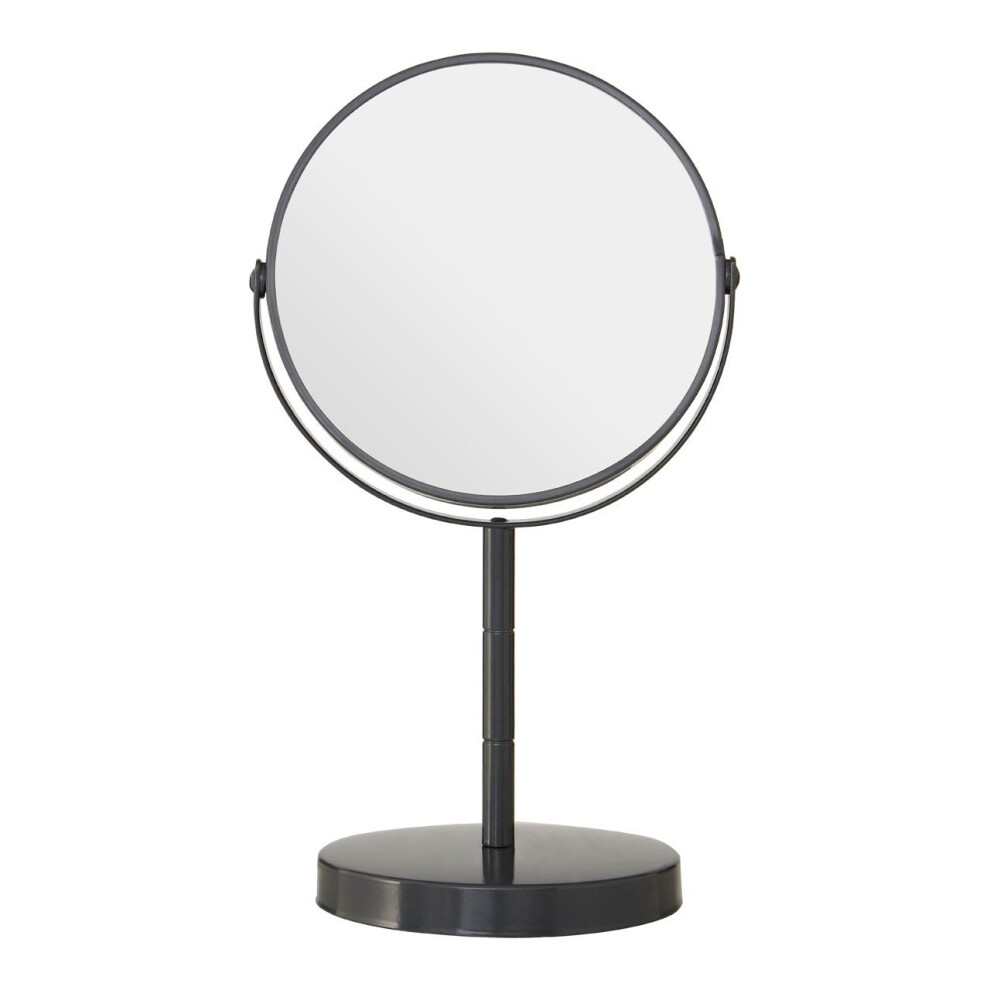 Grey Metal Swivel Table Mirror, Free Standing