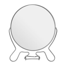 Silver Effect Swivel Shaving Mirror With Double Magnification