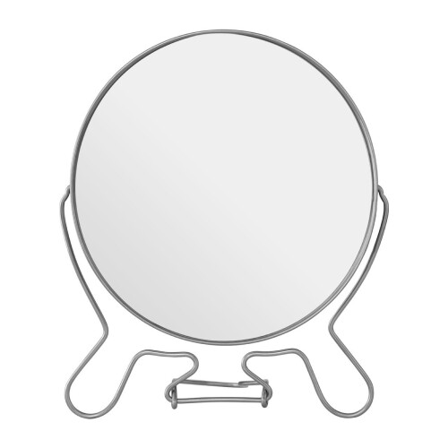 Premier Housewares Silver Effect Swivel Shaving Mirror With Double Magnification