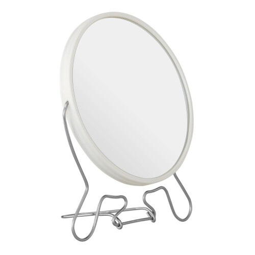 Premier Housewares White Metal Swivel Shaving Mirror With Double Magnification 1