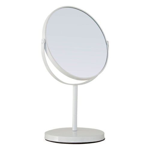 Premier Housewares White Metal Pedestal Mirror | Magnifying Makeup Mirror 1