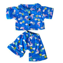 Sunny Days Blue PJ's Teddy Bear Clothes Outfit passer mest 14 """"-18 """" Build-a-Bear og lav dine egne udstoppede dyr