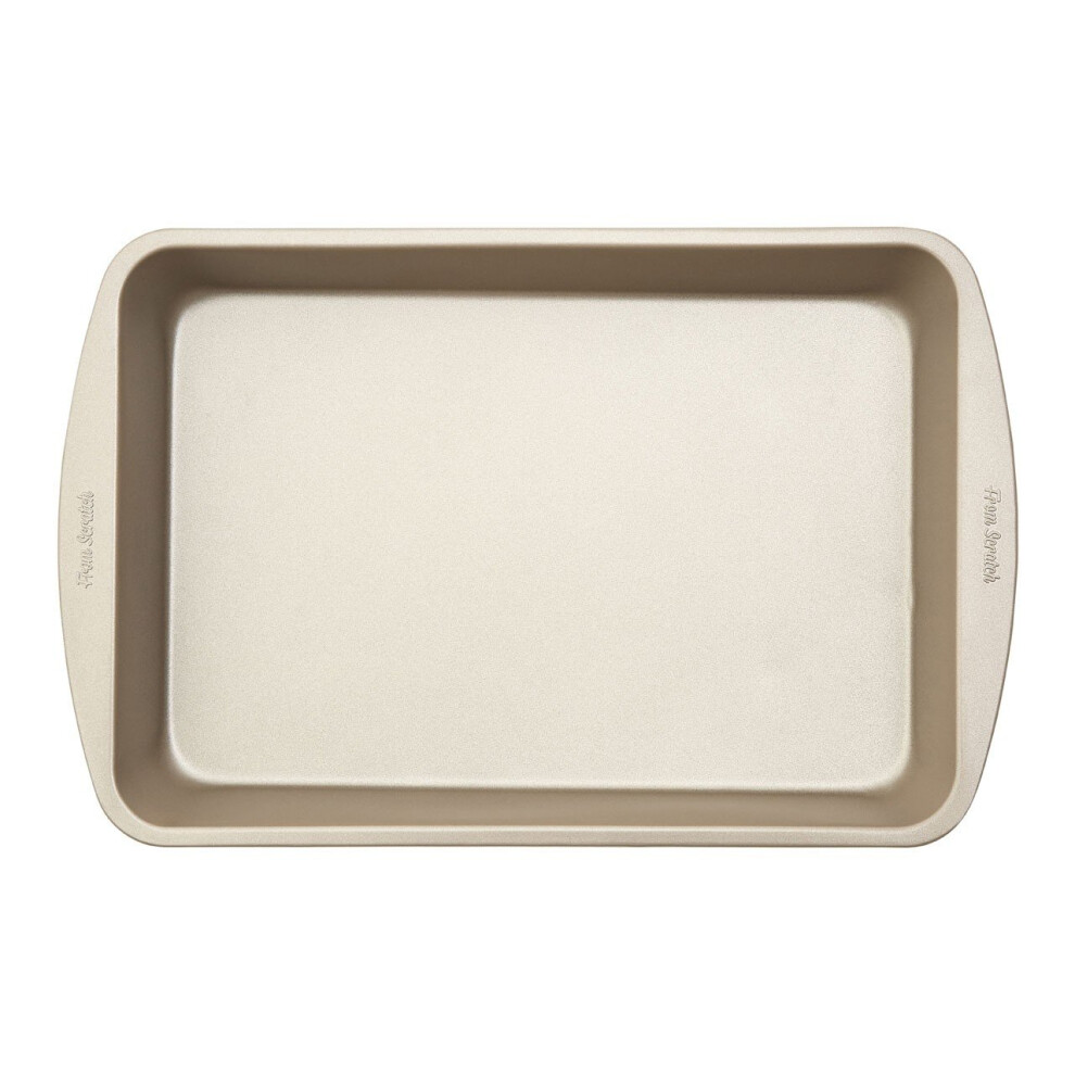 Premier Housewares Bpa Free 38Cm Roasting Pan, Champagne Finish Roasting Dish For Kitchen, Elegant Roasting Pan For Baking