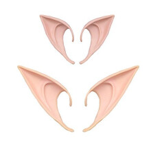 2Pcs Elf Ears Soft Fairy Cosplay Ears Halloween Party Costumes Accessories Pointed Prosthetic Ear Tips Long Style