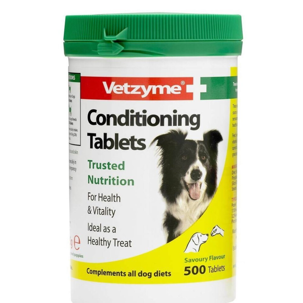 (500 Tablets) Vetzyme Dog Conditioning Tablets