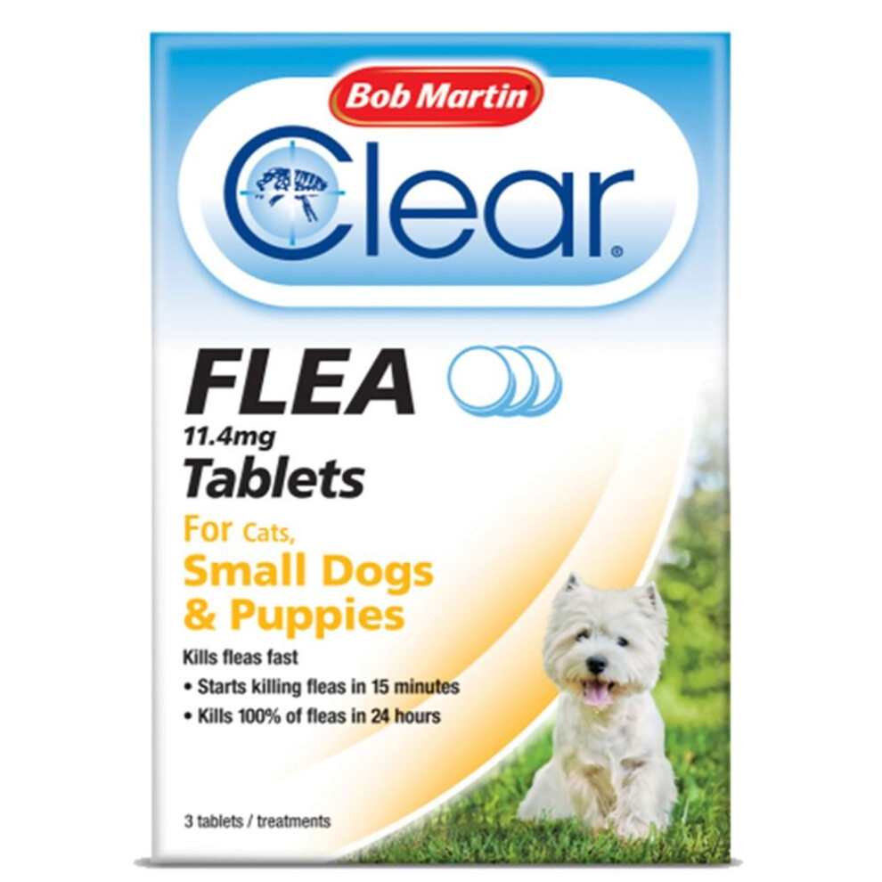 Bob Martin (Puppies & Small Dogs Under 11Kg) Clear Cat & Dog Flea Tablets