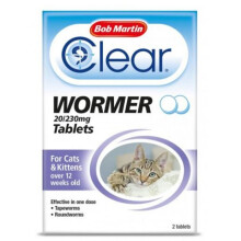 (Single) Bob Martin Clear Wormer Tablets for Cats & Kittens | Cat & Kitten Worming Tablets