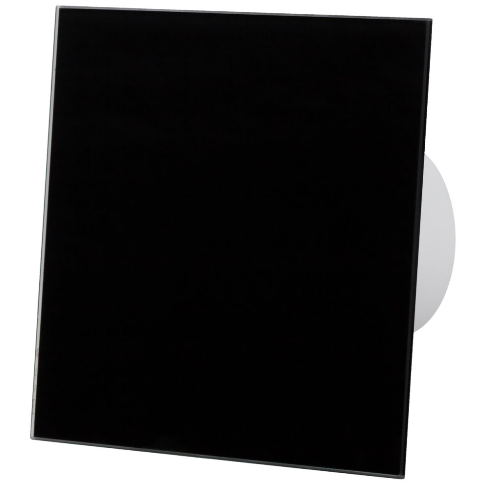 Airroxy Black ( Glass Front) Front Panel 100Mm Standard Extractor Fan For Wall Ceiling Ventilation