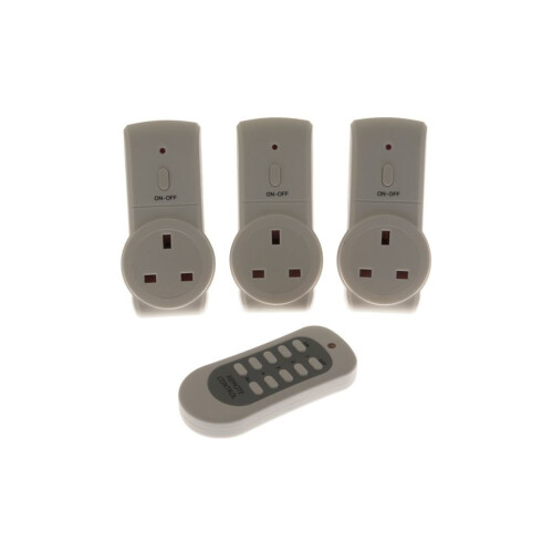 Status Remote Control Sockets - White - Set of 3