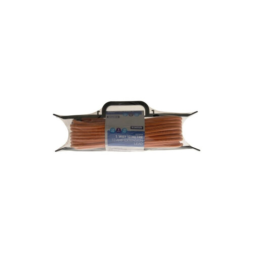 Status 1 Way Heavy-Duty Extension Socket - Orange - 10m