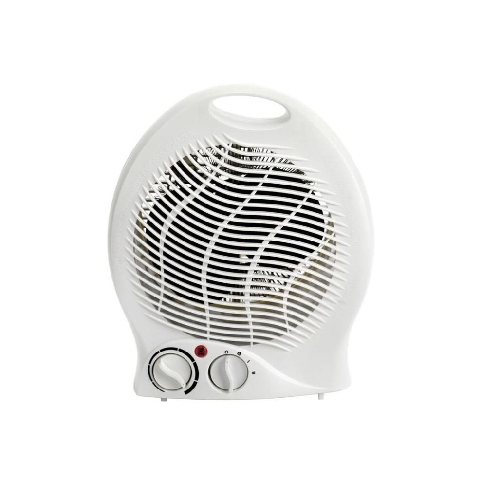FH1P-2000W1PKB Upright Portable Fan Heater - 2000W, 2 Heat Settings, Instant Heat, Adjustable Thermostat, Overheat & Tip-Over Protection