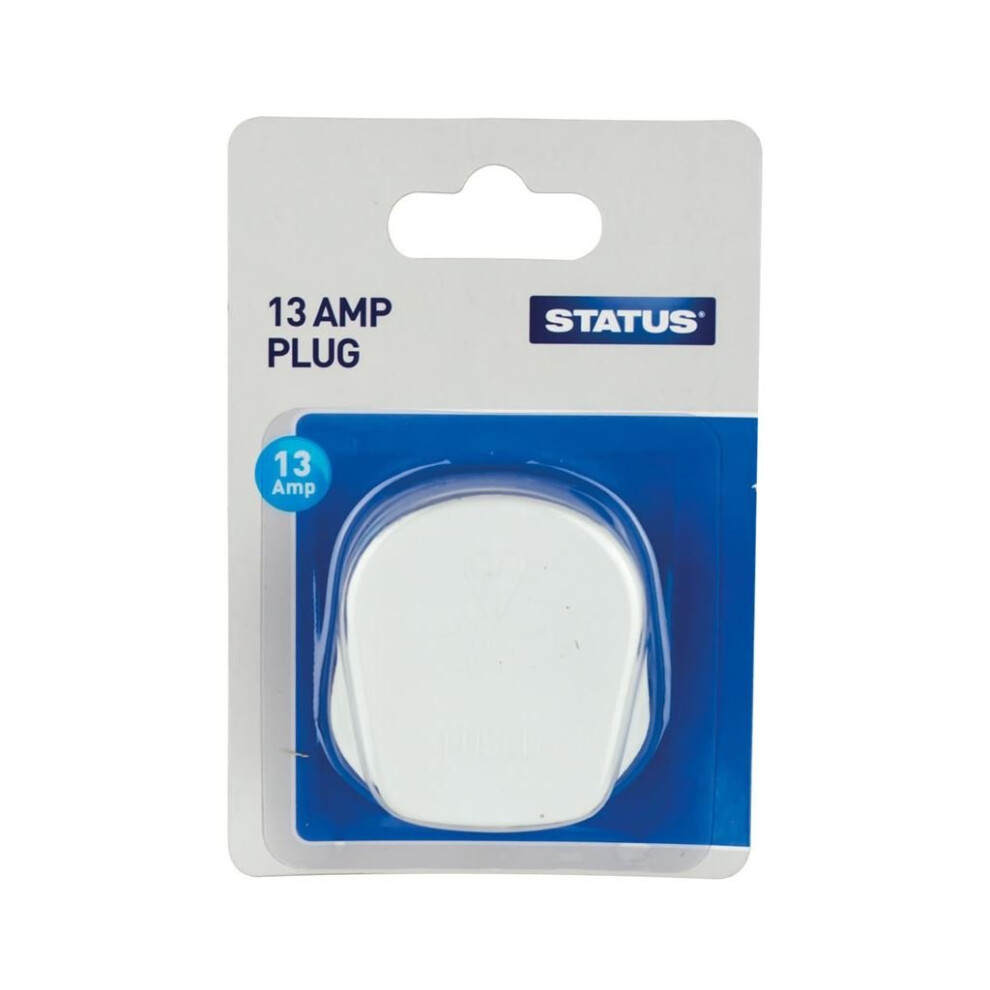 Mains Plugs - White - Pack of 12