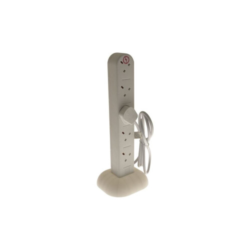 Status 10 Way Tower Extension Socket - White - 2m