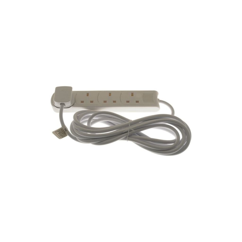 4 Way Extension Socket - White - 5m