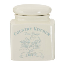 Country Kitchen Coffee Canister, Dolomite, Cream