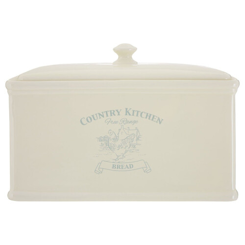 Premier Housewares Country Kitchen Bread Crock, Dolomite, Cream