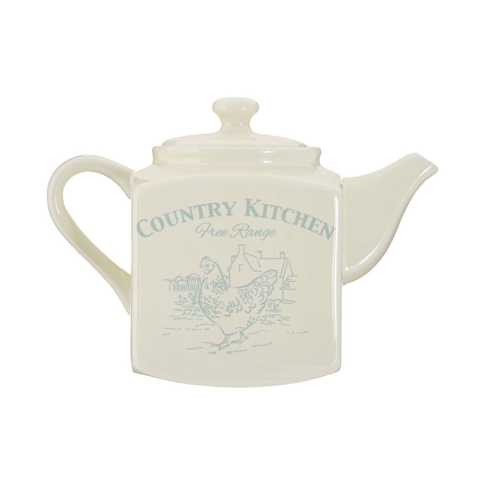 Premier Housewares Country Kitchen Teapot - 1.65 Litre Cream