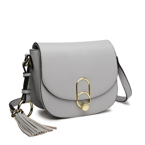 Miss Lulu (Grey) Miss Lulu Women Cross Body Messenger Shoulder Bag Handbag 1