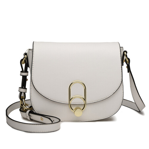 Miss Lulu (White) Women Cross Body Messenger Shoulder Bag Handbag