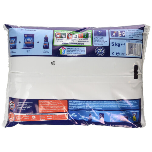 Finish Pure Dishwasher Salt 5kg With 5X Power Actions Limescale