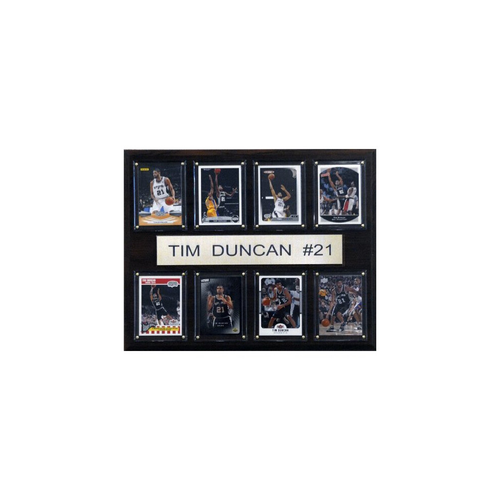 NBA Tim Duncan San Antonio Spurs 8 Card Plaque