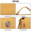 (Yellow) Stylish PU Leather Handbag Shoulder Bag 3