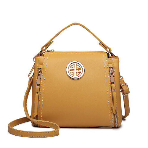 (Yellow) Stylish PU Leather Handbag Shoulder Bag