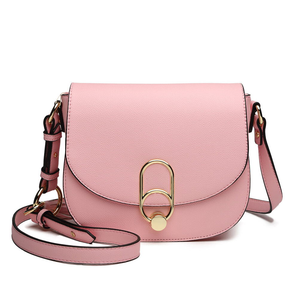 (Pink) Women Cross Body Messenger Shoulder Bag Handbag