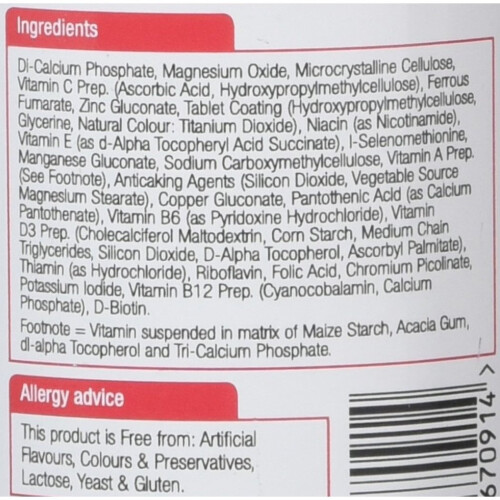 Natures Aid Natures Aid Complete Multi Vitamins and Minerals Tablets - Pack of 90 Tablets 2