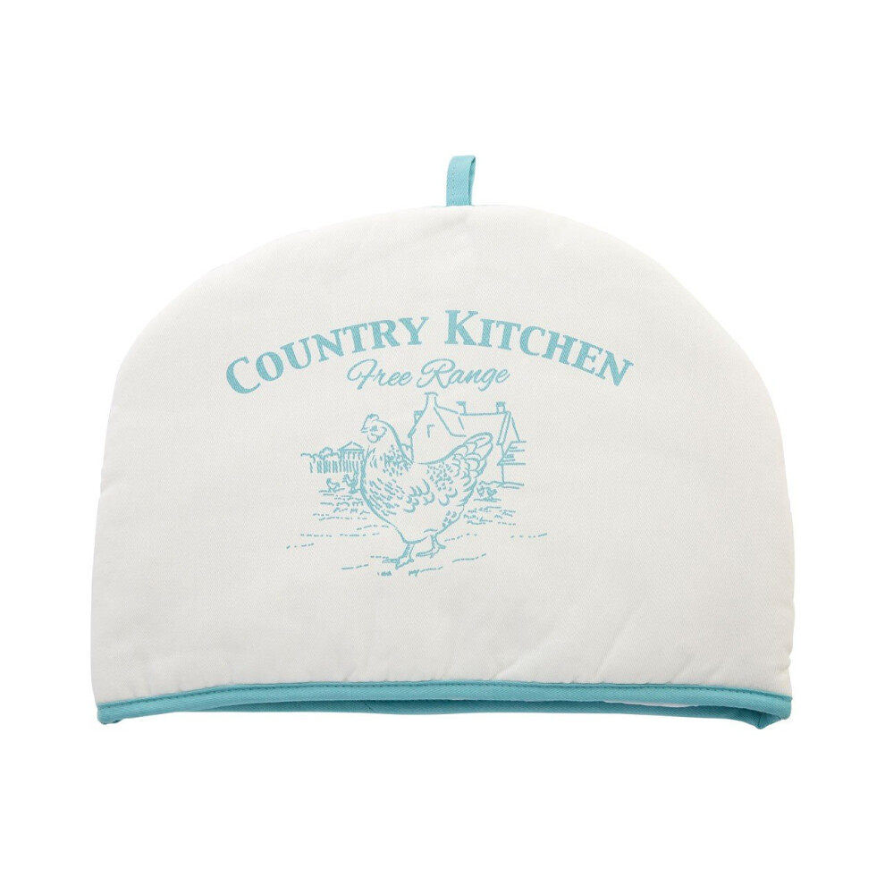 Country Kitchen Natural And Blue Tea Cosy