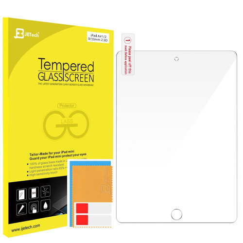 JETech Tempered Glass Screen Protector Film for Apple iPad Air 1/2/Pro 9.7 inch