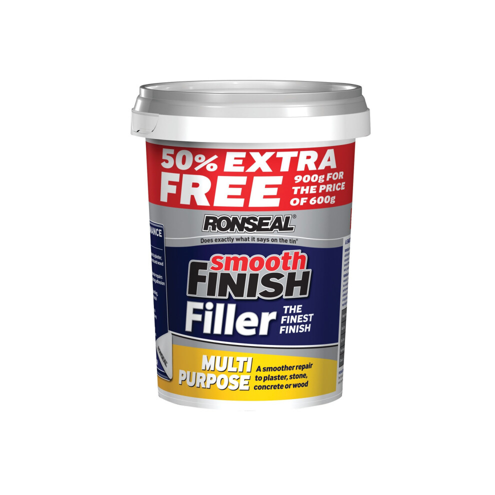 Ronseal 36545 Ready Mixed Wall Filler with 50Percent Extra - White