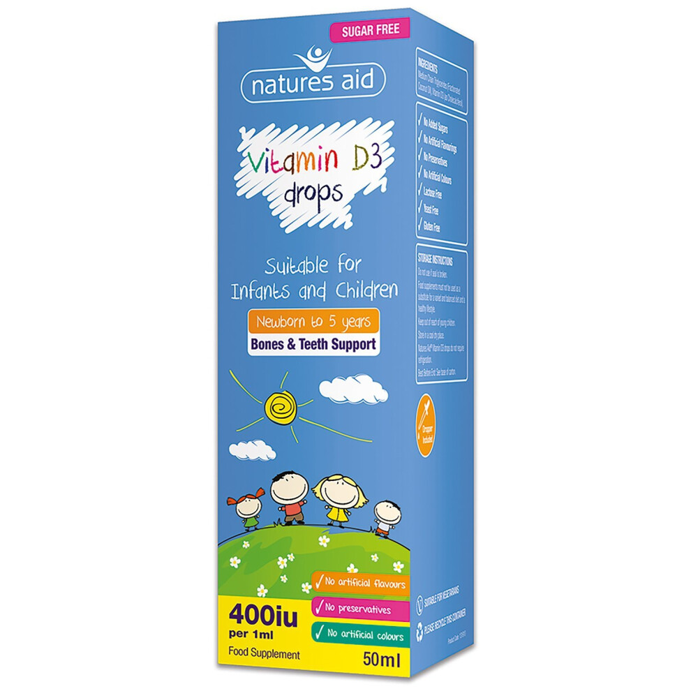 Natures Aid Vitamin D3 Drops for Infants and Children