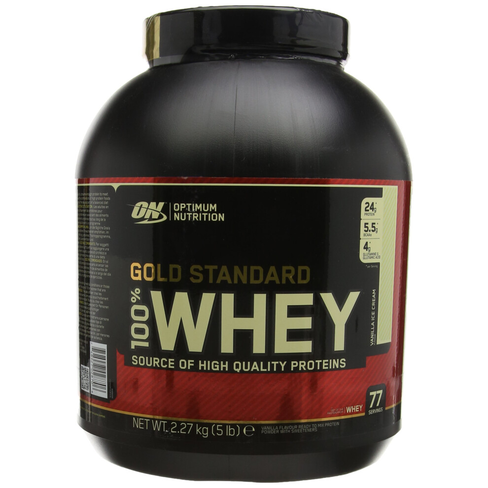 Optimum Nutrition Gold Standard 100% Whey Protein Powder 2.27 Kg Vanillaicecream