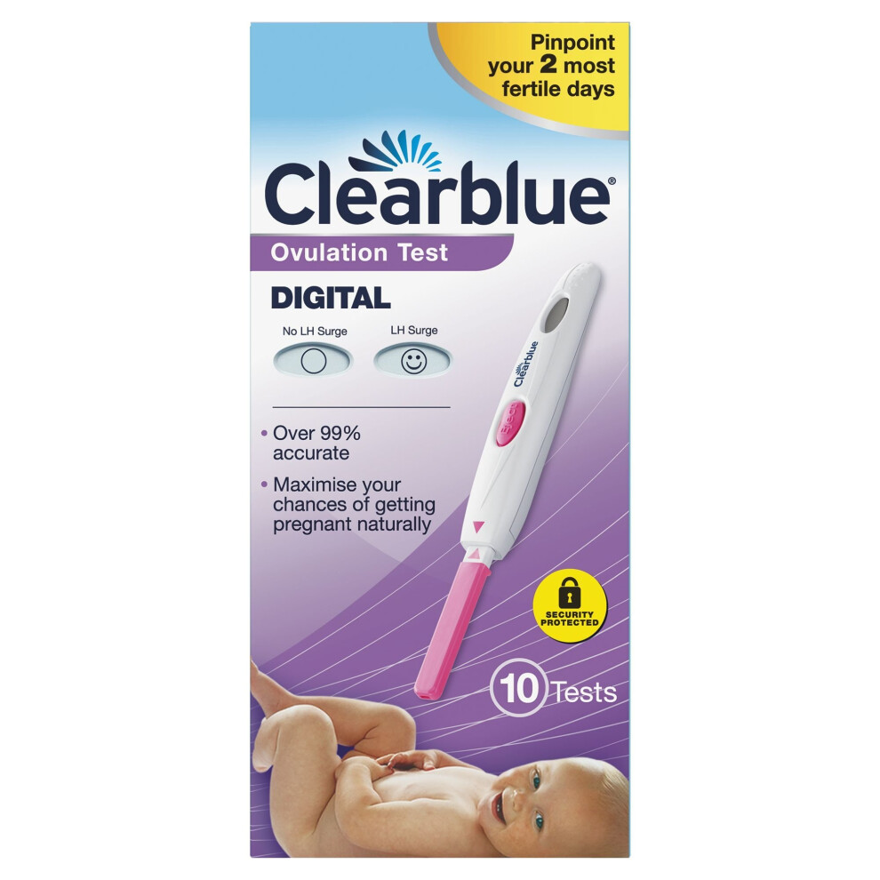 Clearblue Digital Ovulation Test Kit (OPK), 10 Tests