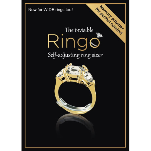 RINGO: 10-Pack of the First Invisible Ring Sizer with Transparent Memory Polymer 1