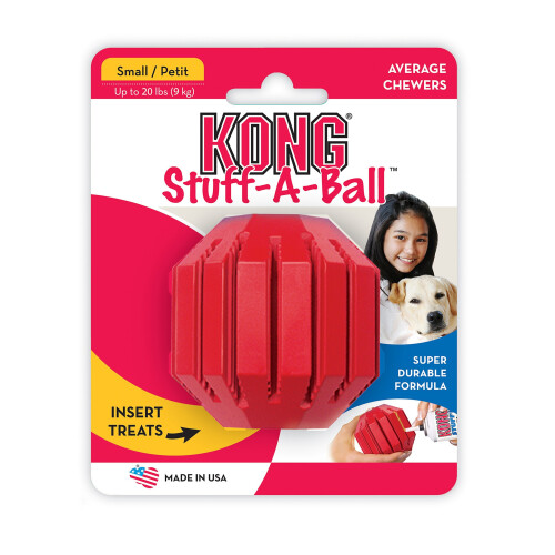 KONG KONG Stuff-A-Ball Dog Toy - Small, Red