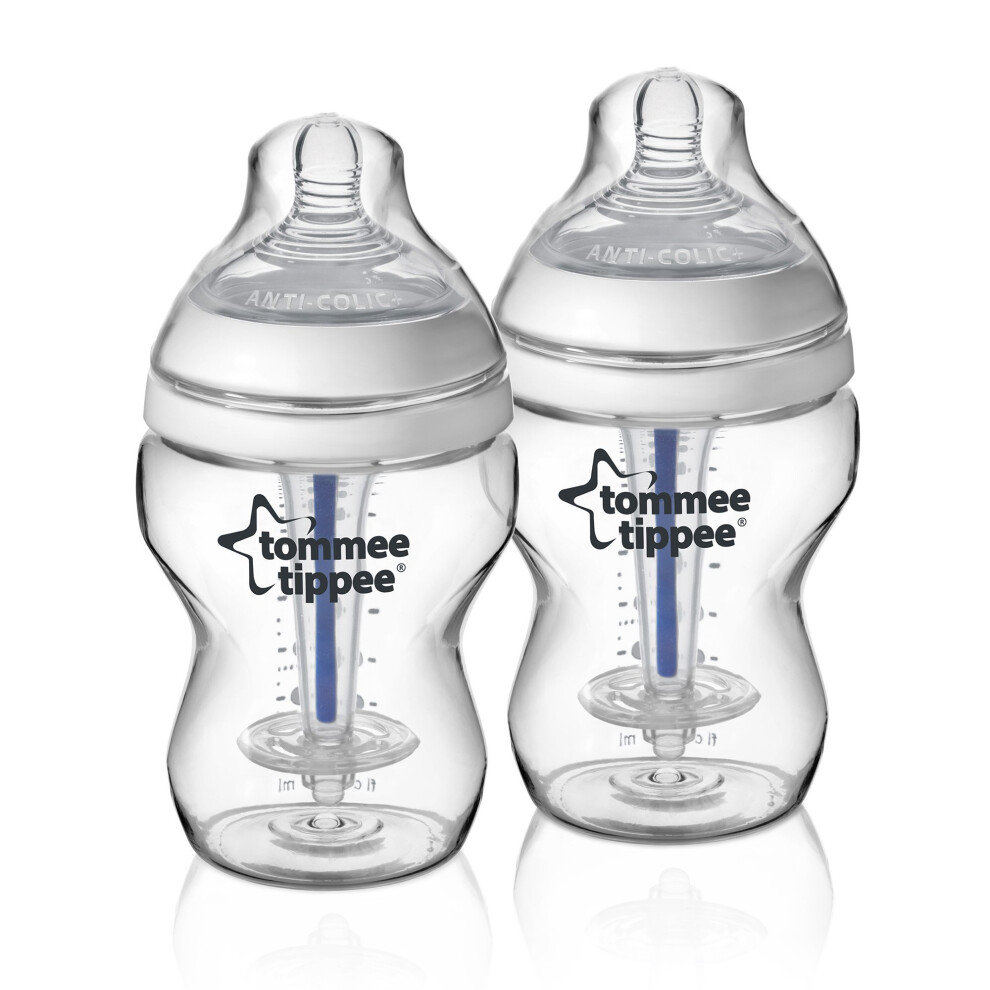 Tommee Tippee Closer to Nature 260 ml/9fl oz Anti-Colic Feeding Bottles (2-pack)