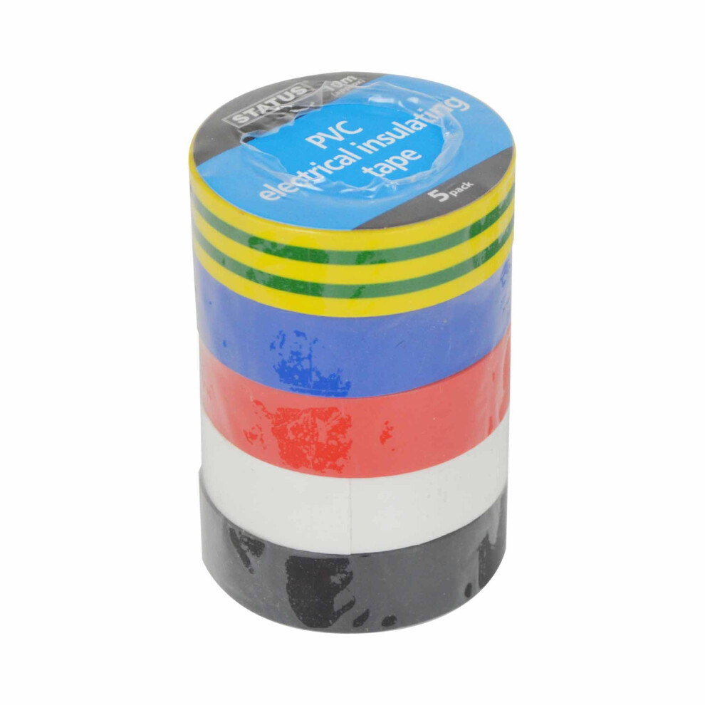 Status 10 m PVC Electrical Insulating Tape - Assorted Colour