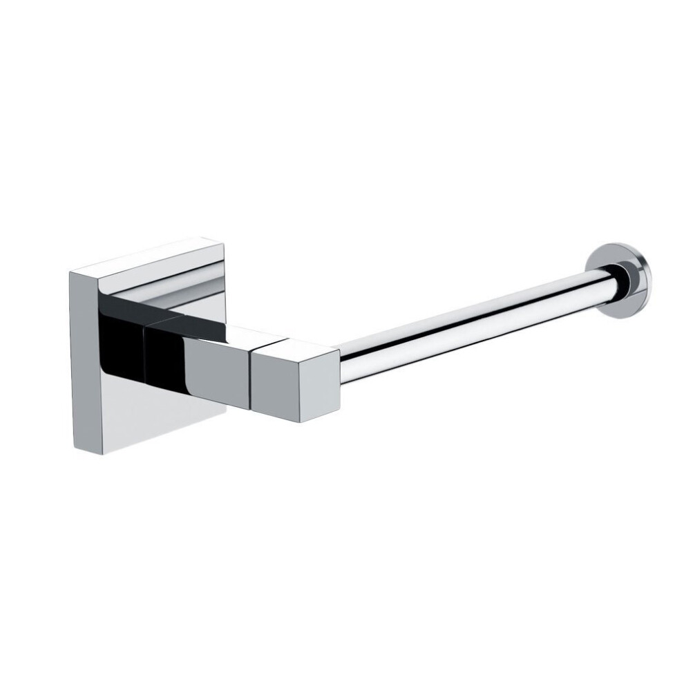 Square Wall Mounted Toilet Roll Holder with Polished Chrome Finish by ECOSPA®