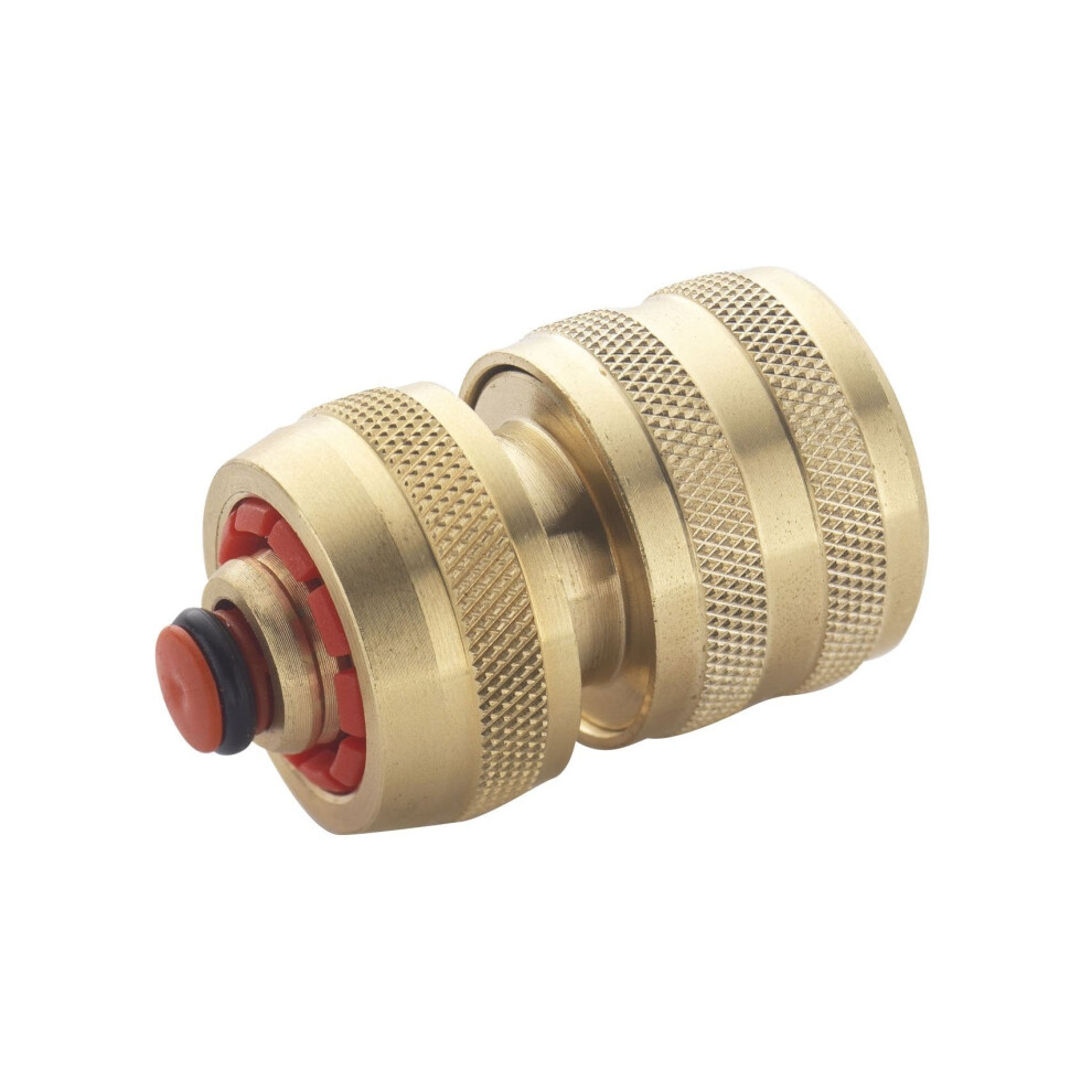 Spear & Jackson 1/2-inch Female Brass Hose Connector with Water Stop