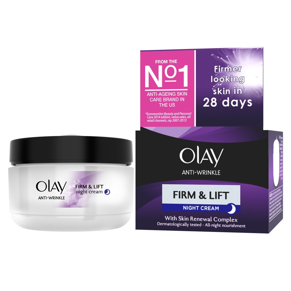 Olay Anti-Wrinkle Firm and Lift Anti-Ageing Moisturiser Night Cream - 50 mlÂ 