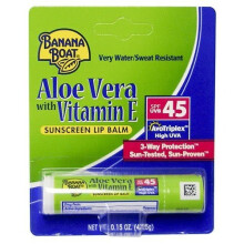 Balsamo Labbra Banana Boat SPF 45 con Aloe Vera e Vitamina E, 0.15oz | Balsamo Labbra SPF, Aloe Vera, Idratante