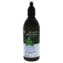 Avalon Organics Hand & Body Lotion, Revitalizing Peppermint, 12 Ounce