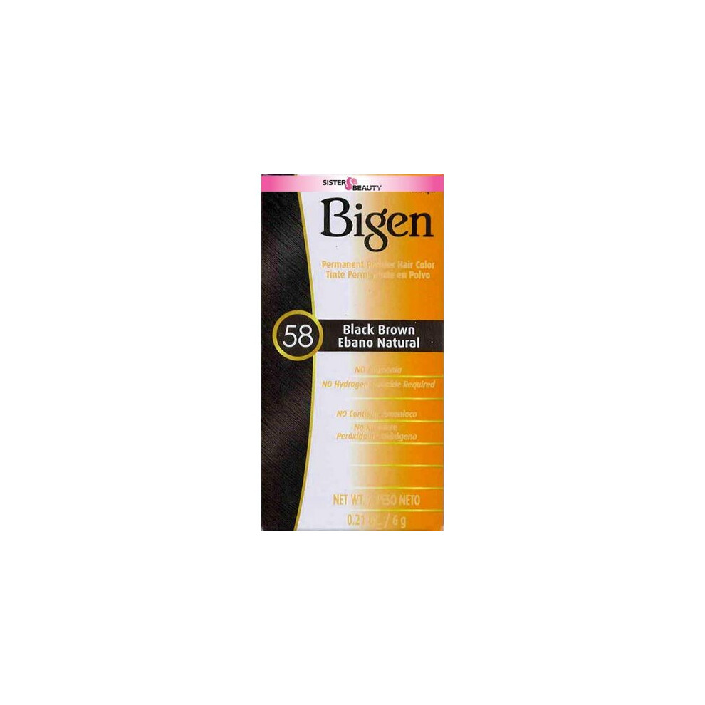 Bigen Hair Color 58-Black Brown-0.21 oz.